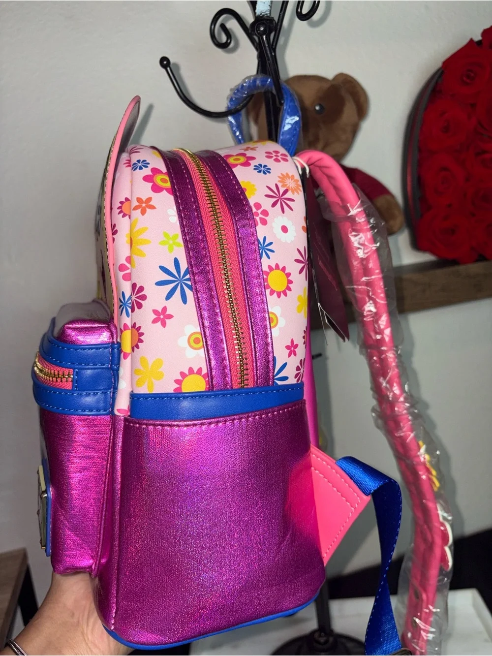 Loungefly Lizzie McGuire Pink & Yellow Cartoon Character Mini Backpack Disney